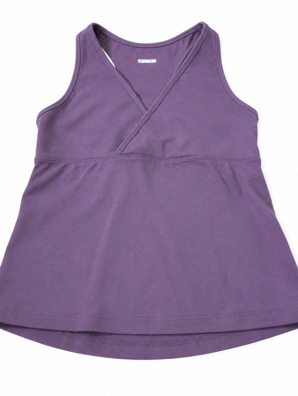 Lululemon Purple Wrap Front Tank Top Women's Size 8 Built-In Bra Athletic Yoga